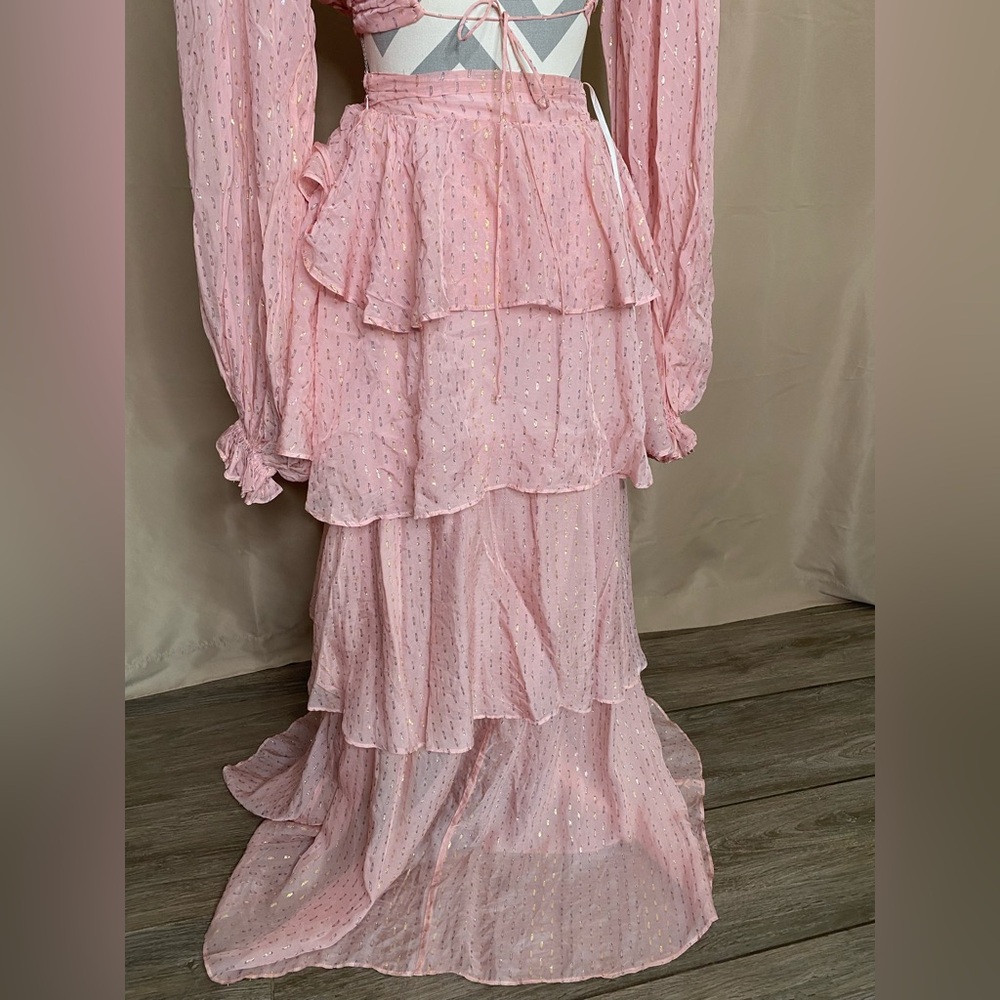 For Love and Lemons XS Chantal Long Sleeve Maxi Dress - Picture 9 of 15